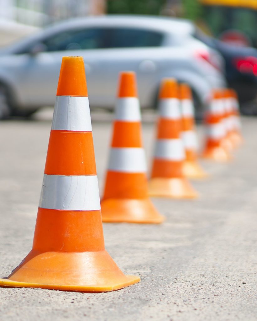 Row of Traffic cone